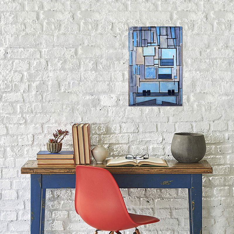 Composition No. 9, 1914 by Piet Mondrian - Painting on Canvas, No Frame, 66.04 cm H x 45.72 cm W x 1.91 cm D