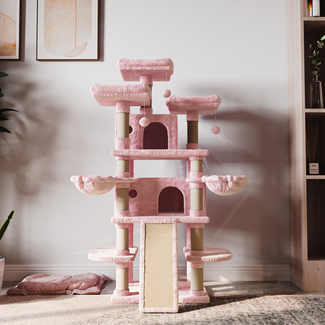 Lima Pet Heavy Duty Carpet 68 Inch Multi-Level Cat Tree Condos and Scratching Posts Included Tucker Murphy Pet™ 