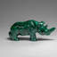 Genuine Polished Malachite Rhino Carving (196.6 Grams)