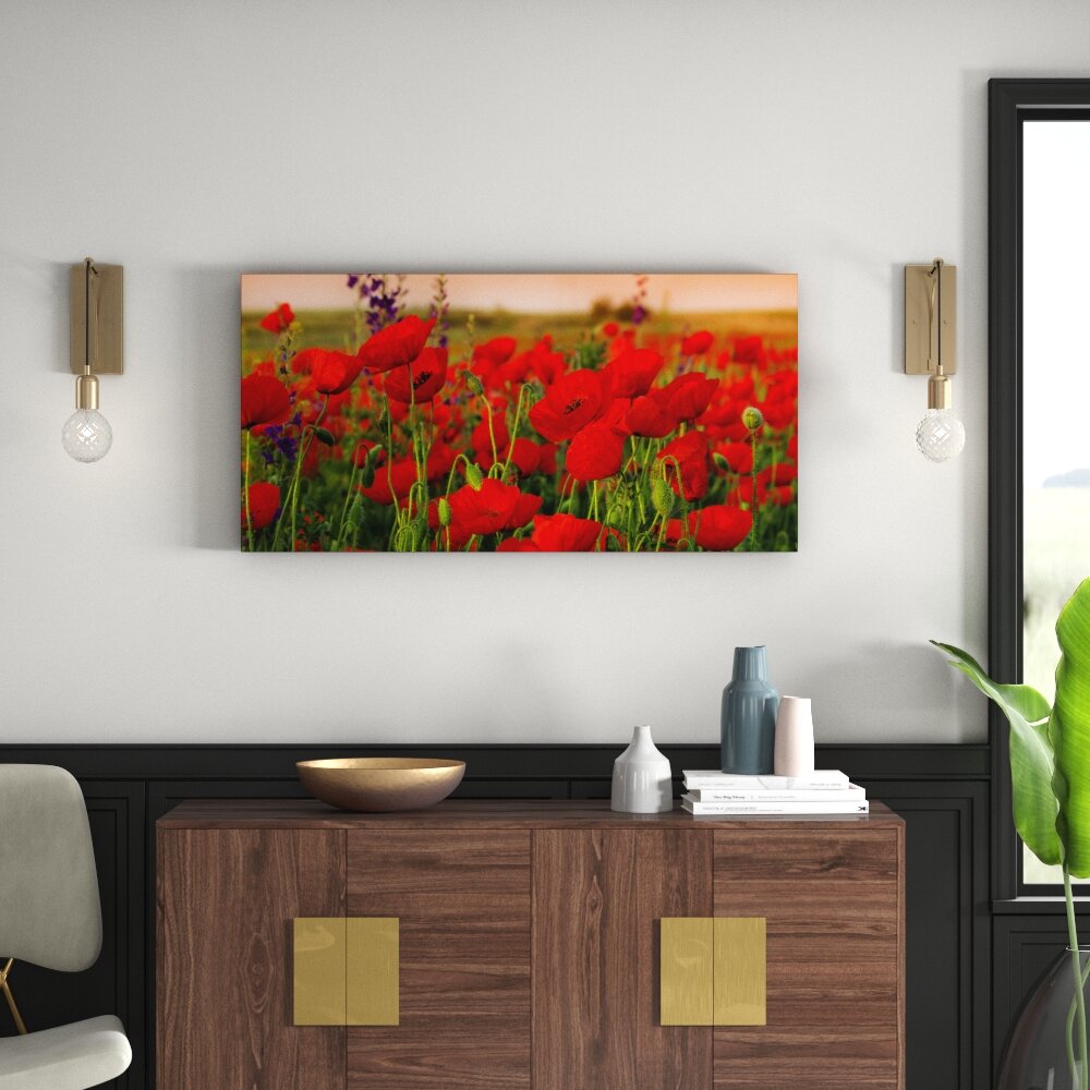 Leinwandbild Giclée - Summer Poppy Field