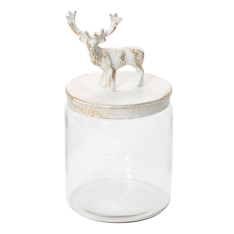 Metal Jar, 11.5" H x 6.25" W x 6.25" D