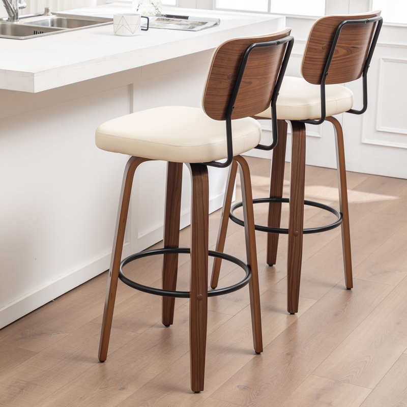 Tabouret de bar et de comptoir pivotant, Tabouret (assise de 30,7 po de hauteur), Beige
