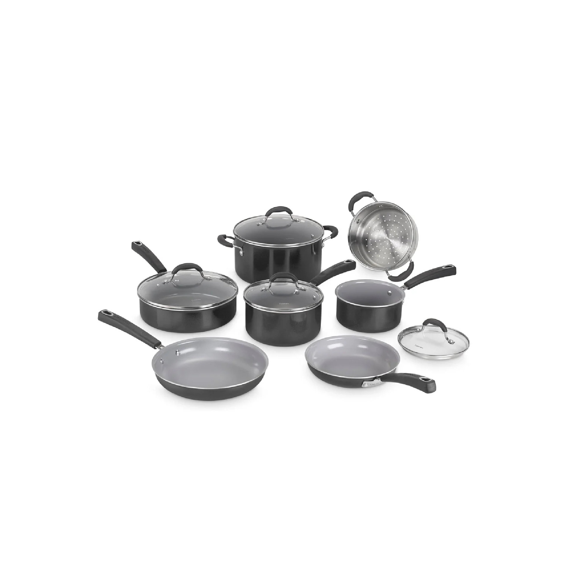 Cuisinart Ceramica XT 11-Piece Non-Stick Cookware Set, Black