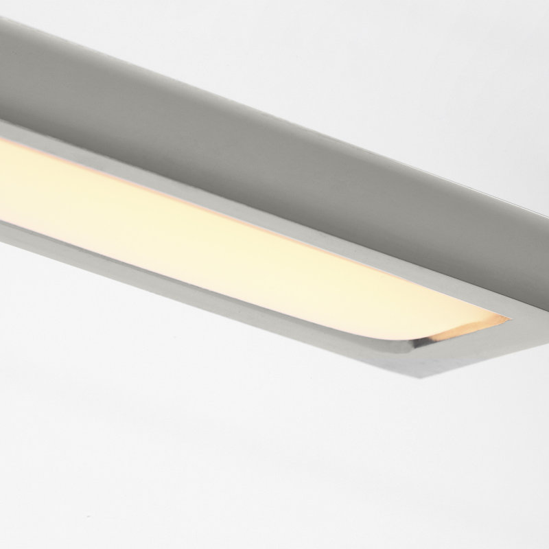 Botto LED Wall Mounted, 1.4" H x 18" W x 9.6" D, Polished Nickel