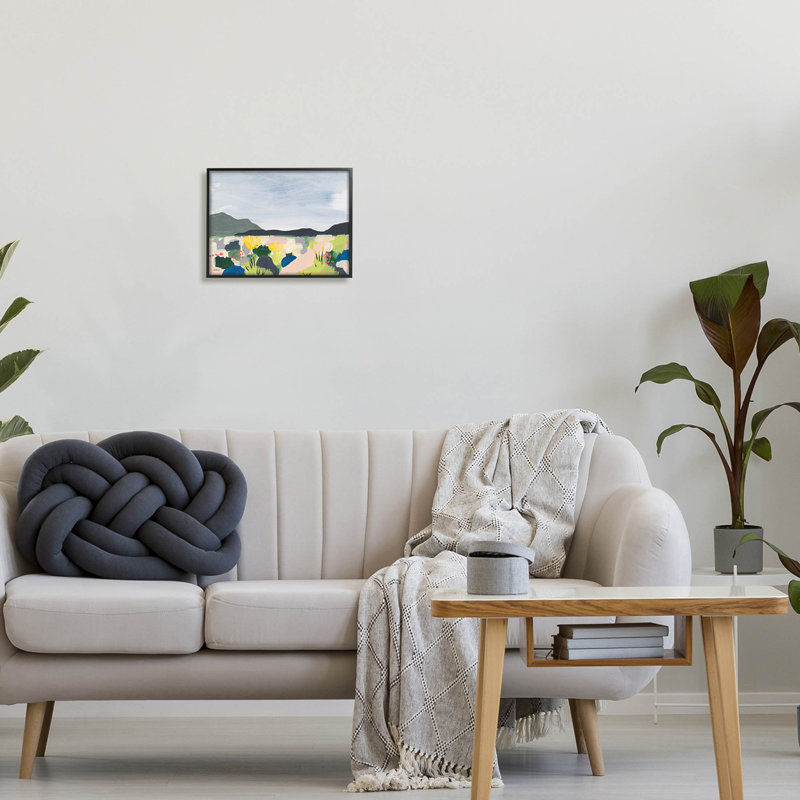 «Wildflower Meadow», art giclée par Jan Weiss, H 11 po x l 14 po x P 1,5 po, Giclée encadrée noir minuit