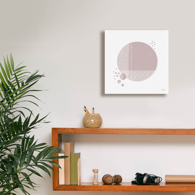 «Tribeca I Mauve» par Melissa Averinos, art mural sur toile, H 12 po x l 12 po x P 0,75 po