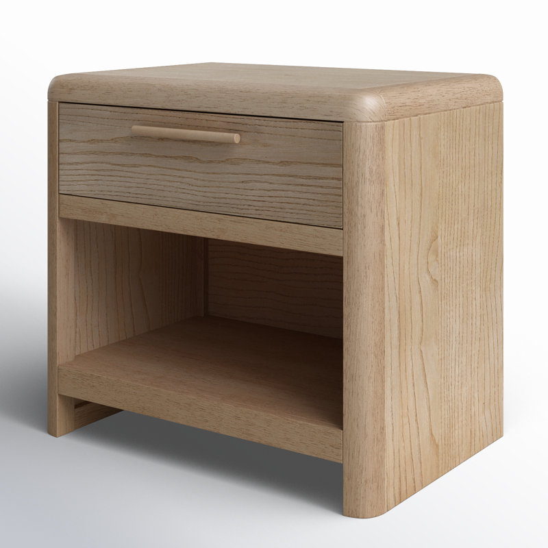 Furano One Drawer Wood Nightstand | Stylish & Functional