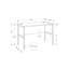 Bureau d'ordinateur, L 48 po, travail, bureau à domicile, qualité commerciale, stratifié blanc, contemporain, moderne