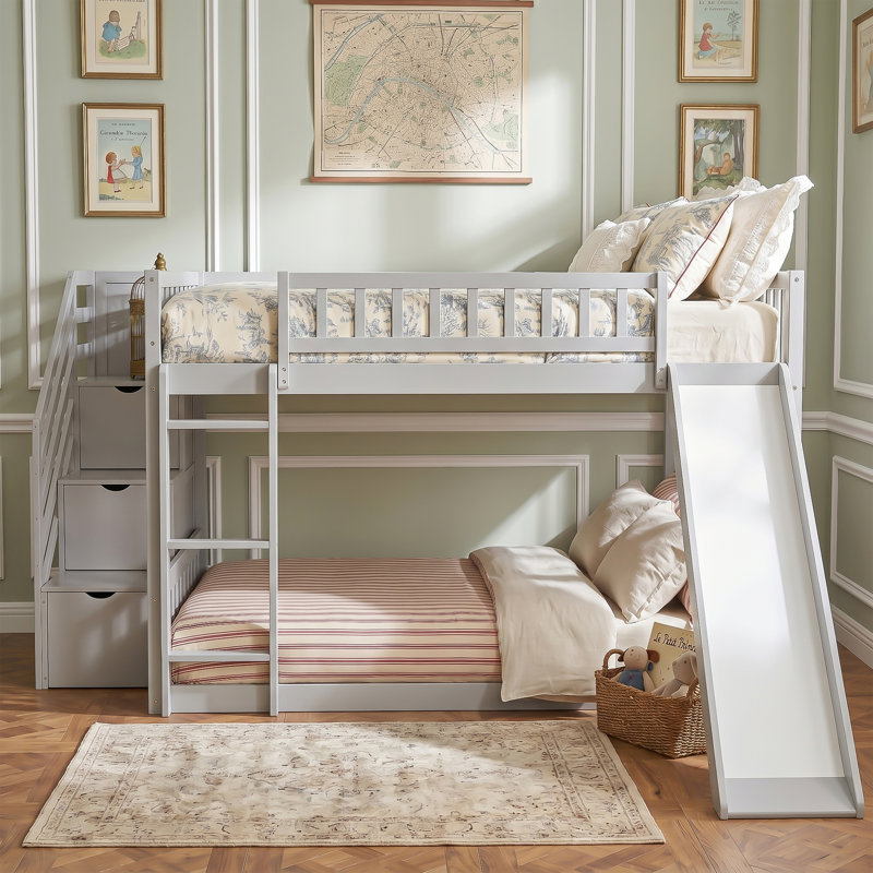 Lits peu encombrants avec rangement, lit superposé en bois double, chambre à coucher moderne