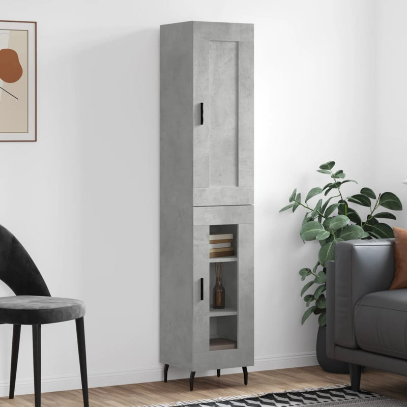 34.5cm Sideboard, Concrete Grey