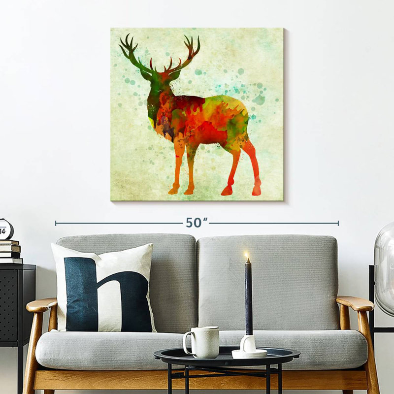 Brampt Deer Abstract, 30" H x 30" W