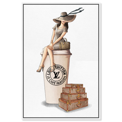 Cafe Au Lait " Cafe Au Lait Paris Dark " by Oliver Gal