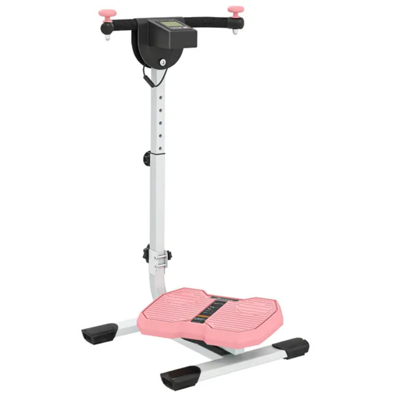 Pliable Ab Twister avec écran LCD, équipement de remise en forme à hauteur ajustable pour adultes, Rose