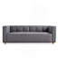 Canapé en polyester à dossier bas capitonné, élégant canapé 3 places pour les salons de style bord de mer et de campagne moderne, largeur de 87 pouces, assemblage facile-1901922569
