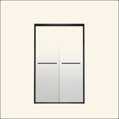 Aluminum Frame Double Sliding Shower Door,Bypass Bathroom Sliding Door With Premium 1/4" (6Mm) Clear Tempered Glass, Hardware Sliding Glass Shower Enclosure
