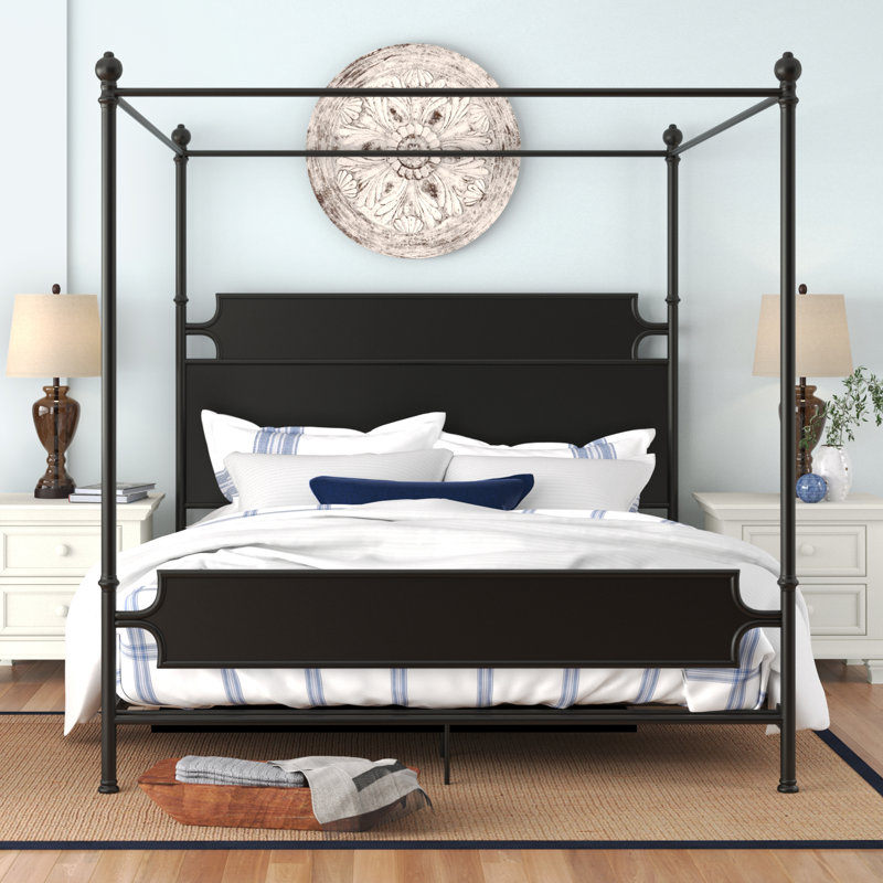 Clinchport Metal Canopy Bed, King, Bronze