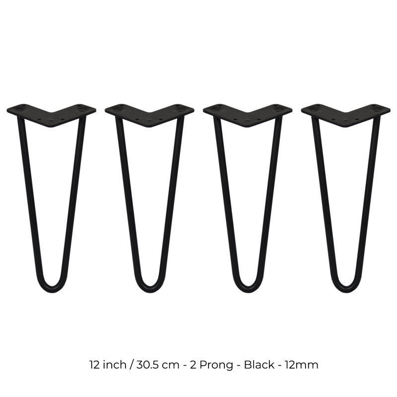 Klimek Table Leg, Black, 30.48cm H x 11cm W x 8cm D