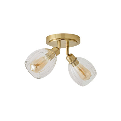 Alaynah Glass Semi Flush Mount