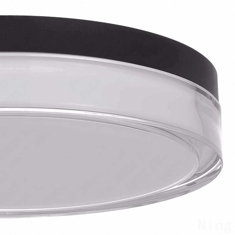 Plafonnier encastré à DEL noir 12 pouces, Noir