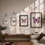 Symmetrical Butterfly Botanical - Framed Print-1480653986-1480653989