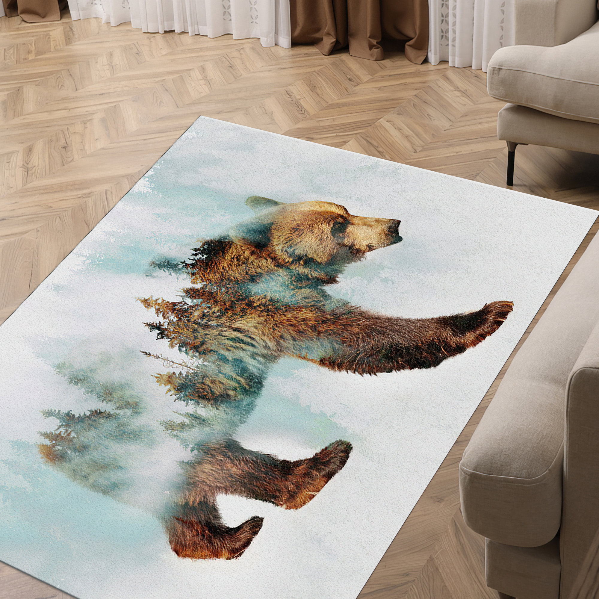 kayra export Bohemian Style Non Woven Thin Type Printed Rug in Vibrant ...