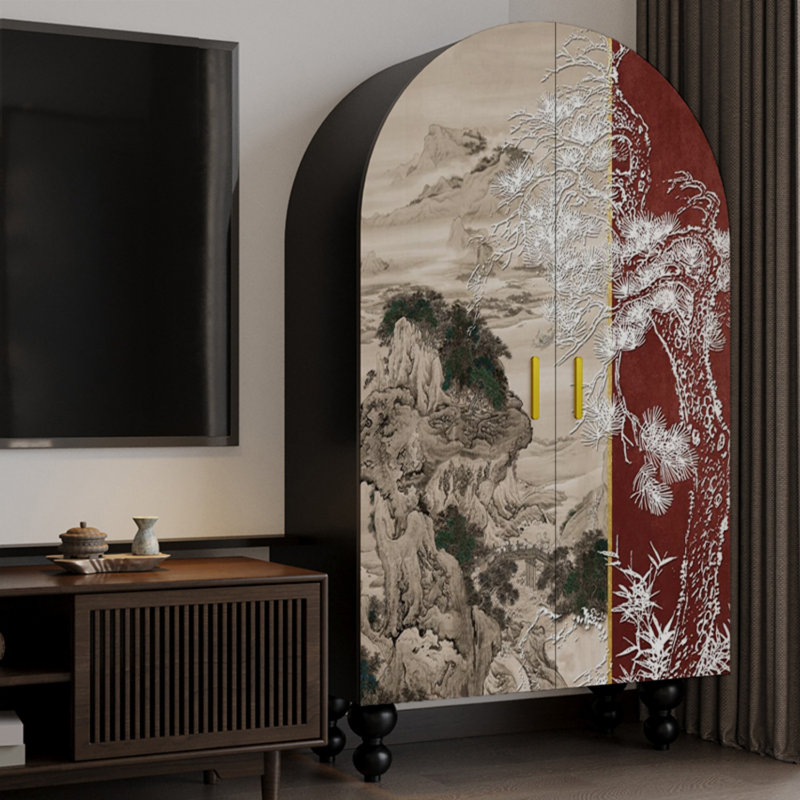 Armoire-penderie à double porte arquée