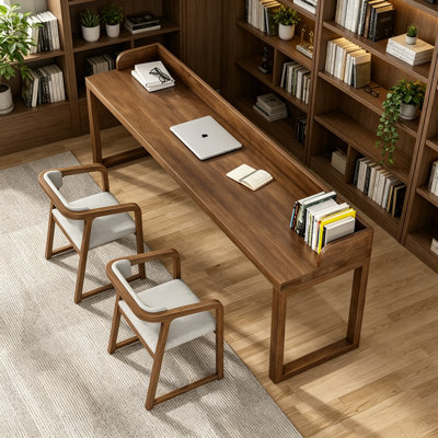 Modern Simple Rectangular Solid Pine Wood Desks