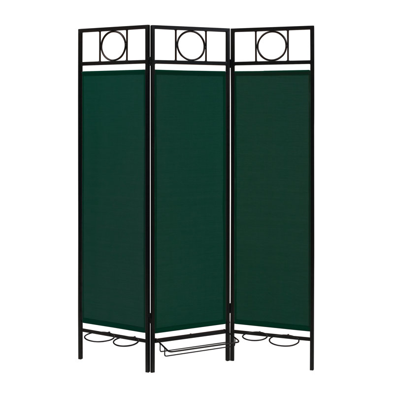 Paravent contemporain d'extérieur, Noir / vert forêt