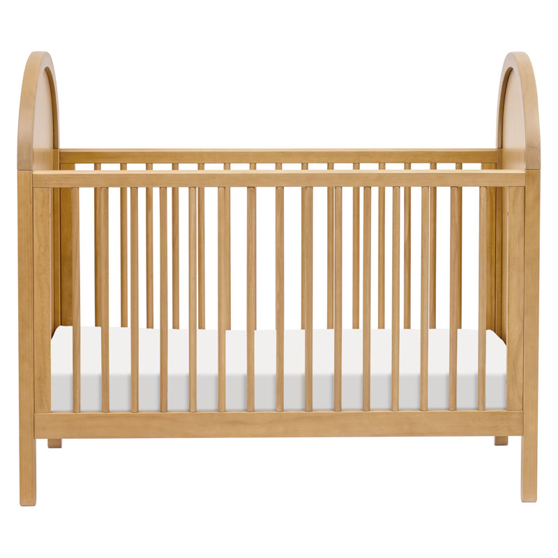 Bondi Cane 3-in-1 Convertible Crib with Toddler Bed Conversion Kit, Honey with Natural Cane