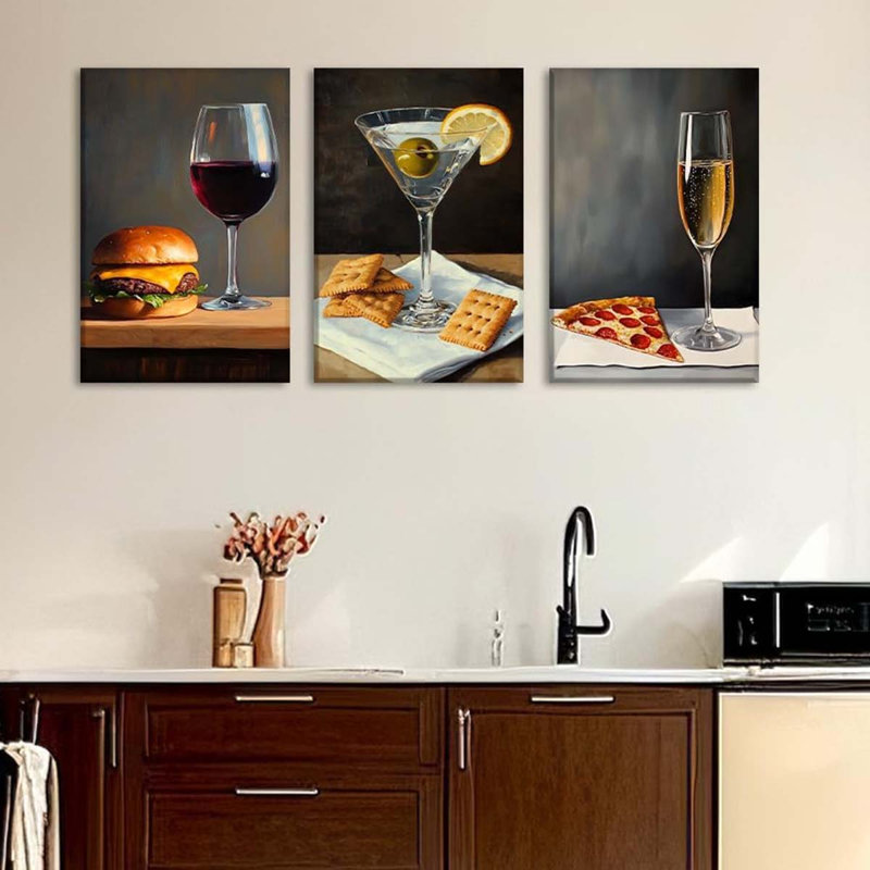 3 Piece Wrapped Canvas Print, 40 cm H x 30 cm W