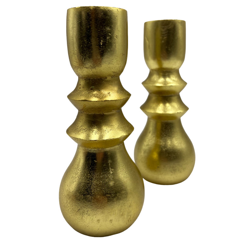 Chandelle effilée en aluminium 6,5 "H, Or