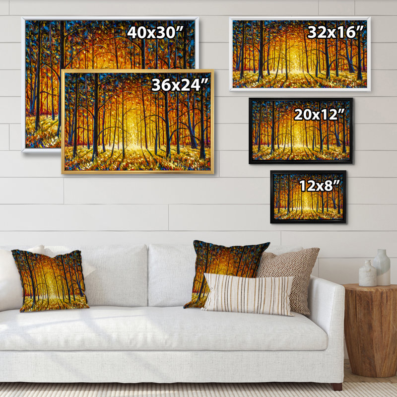 «Path To The Enchanted Forest II», reproduction encadrée sur toile, H 30 po x l 40 po x P 1,5 po, Cadre flottant brun