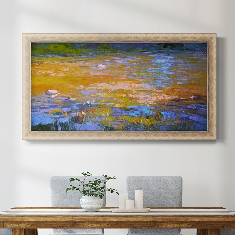 " Indian Summer ", 29" H x 53" W x 1.25" D, Grey Framed Canvas