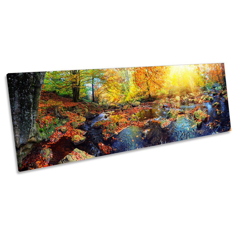 Autumn Landscape Scene - Wrapped Canvas Panoramic Art Prints, 40.64cm H x 121.92cm W