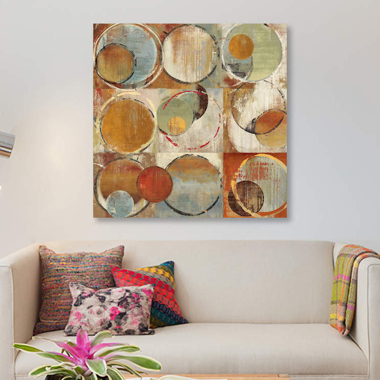 «Lustre III», reproduction sur toile, H 18 po x l 18 po x P 1,5 po, Pas de tapis, Papier beaux-arts encadré noir