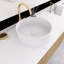 48 po Meuble-lavabo mural flottant à simple cuve en bois naturel avec plateau en marbre artificiel blanc-535989327