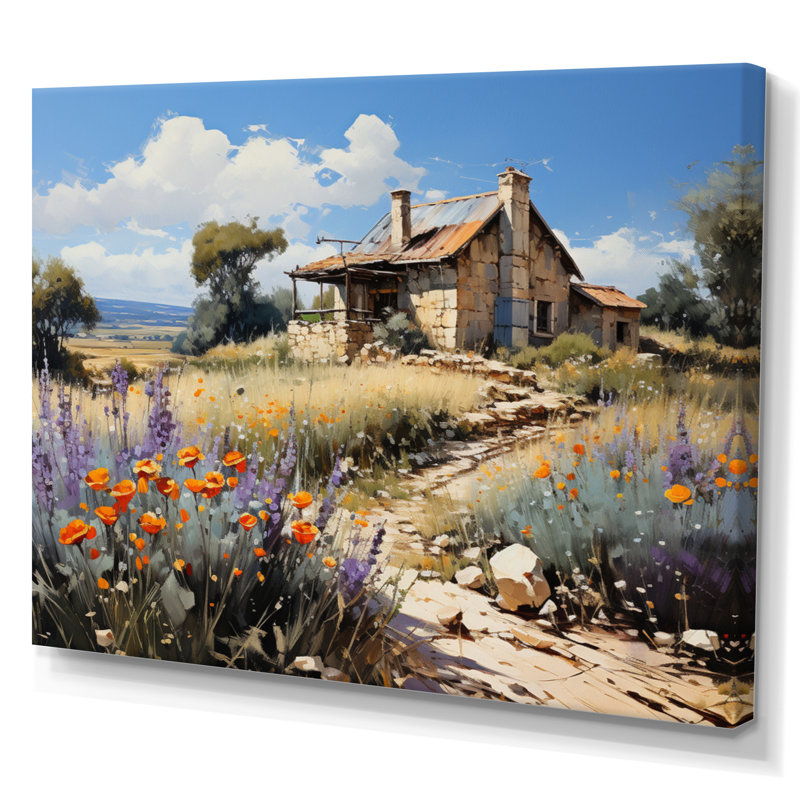 Charme rustique sur toile, H 24 po x l 32 po x P 1 po, Toile tendue