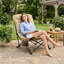 Chaise de camping pliante robuste pour adultes avec dossier réglable à plusieurs positions et sac de transport portable pour le camping en plein air