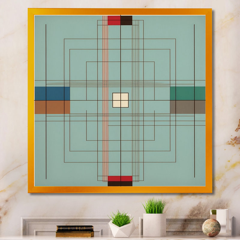 Impression rétro sur toile Mid-Century Vintage IV, Or, L 30 po x H 30 po