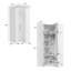 Armoire d'angle haute de 90,6 po - armoire de rangement supérieure blanche, ensemble anti-basculement inclus, tringle de suspension, poignées minimalistes en tons de bois