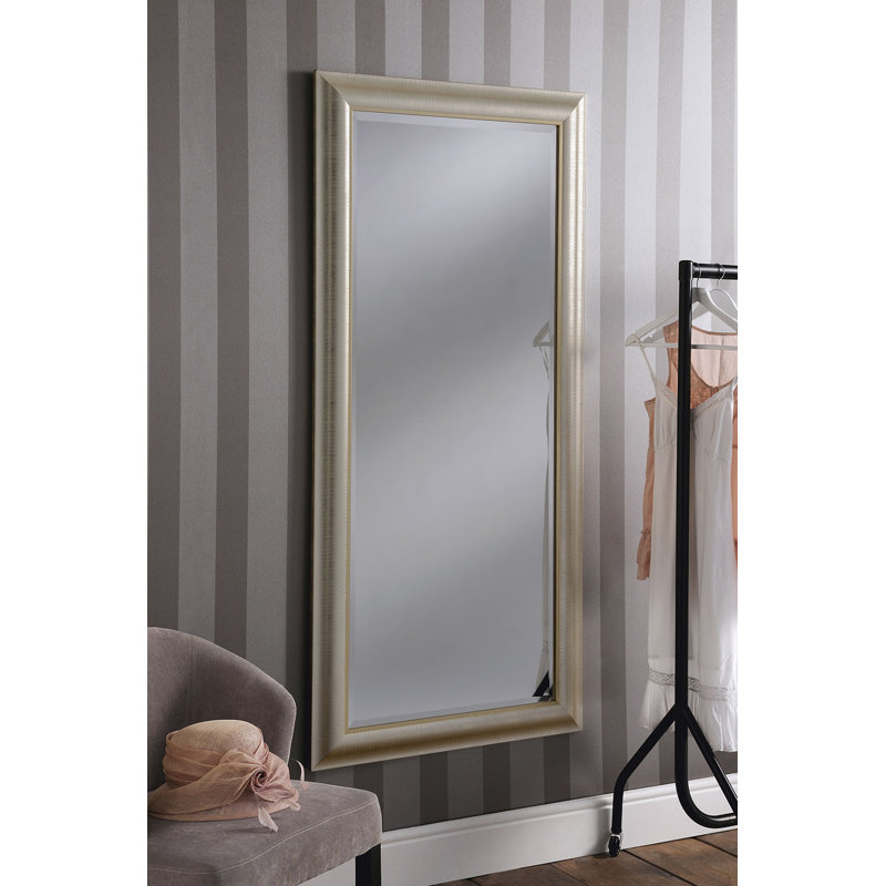 Abbeyville Framed Wall Mounted Accent Mirror, 130.5cm H x 77cm W, Champagne
