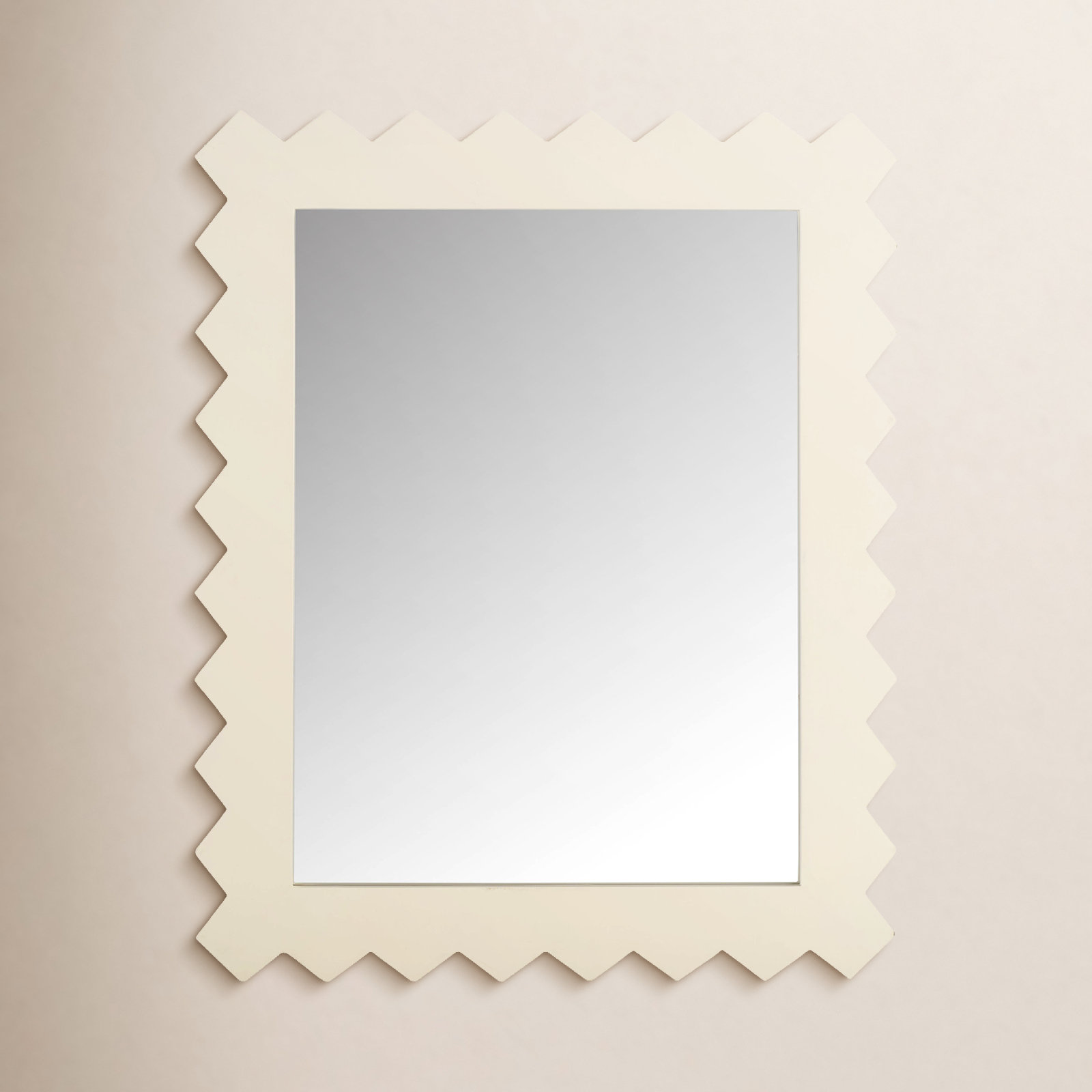 Nell Rectangle Wall Mirror, White