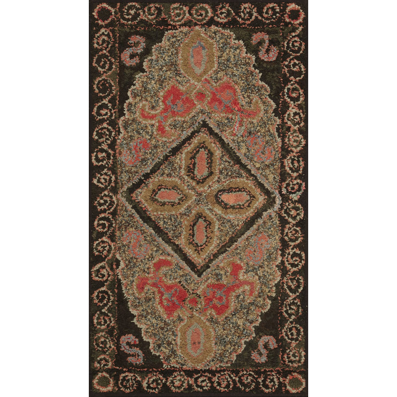 Antique American Hooked 1930s Rug