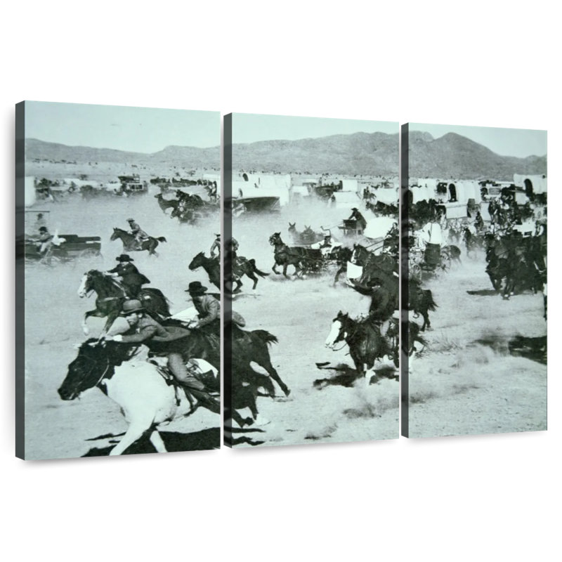 Lelar Oklahoma Land Rush Of 1893, 28" H x 45" W