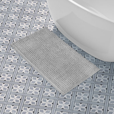 Laura Ashley Butter Chenille Bath Rug