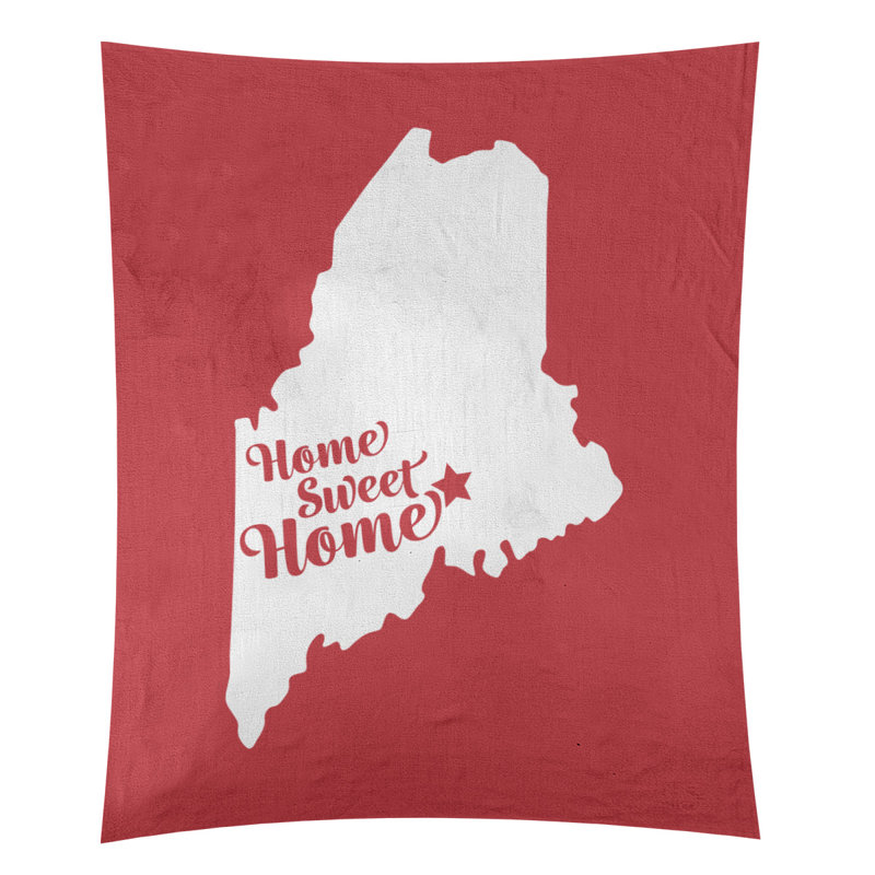 Tapisserie Home Sweet Bangor, H 60 po x l 51 po, Rouge