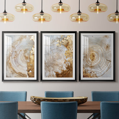 ABSTRACT Series CLxxxi - Impression encadrée sur mesure de qualité supérieure - 3 pièces