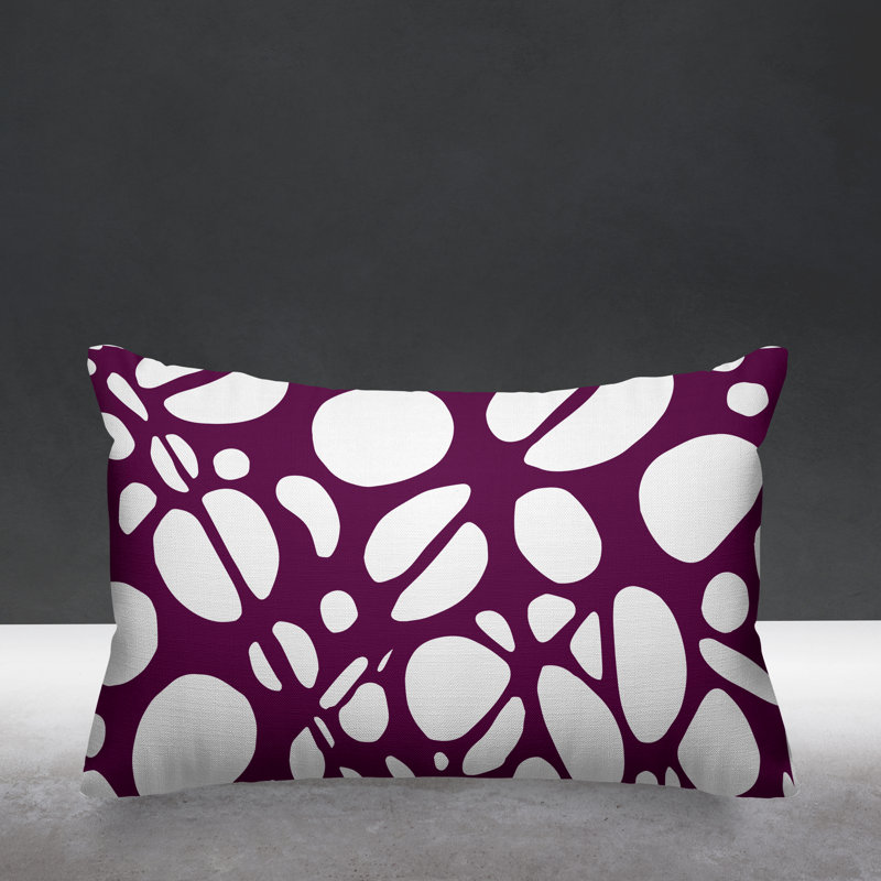 Housse de coussin rectangulaire pour l'extérieur Tribal, Violet