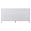 Buffet de rangement U-style en blanc. Poignée en métal pour chambre à coucher. Vague. Et bois massif. Rangement à 2 couches. Capacité de charge de 170 lb pour le bureau, capacité de 110 lb pour les tablettes. Installation rapide en bois blanc