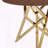 37-Inch Round Dining Table with Gold Metal Legs-2060160344